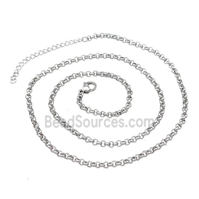 Raw Stainless Steel Necklace Chain