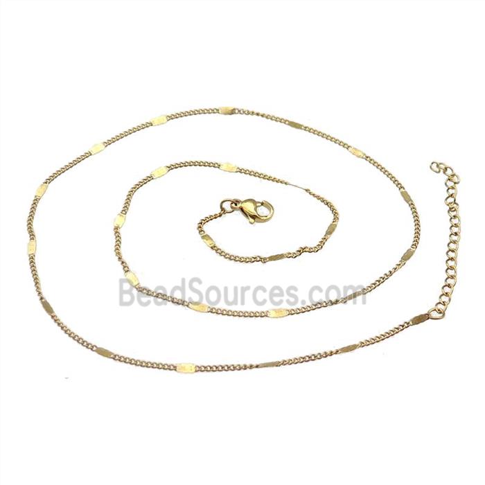 Stainless Steel Necklace Chain Gold Plated