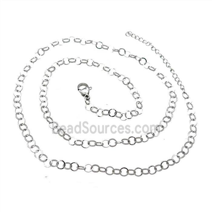 Raw Stainless Steel Necklace Chain