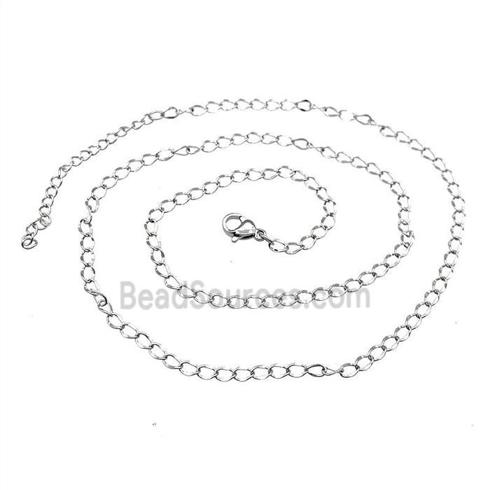 Raw Stainless Steel Necklace Chain
