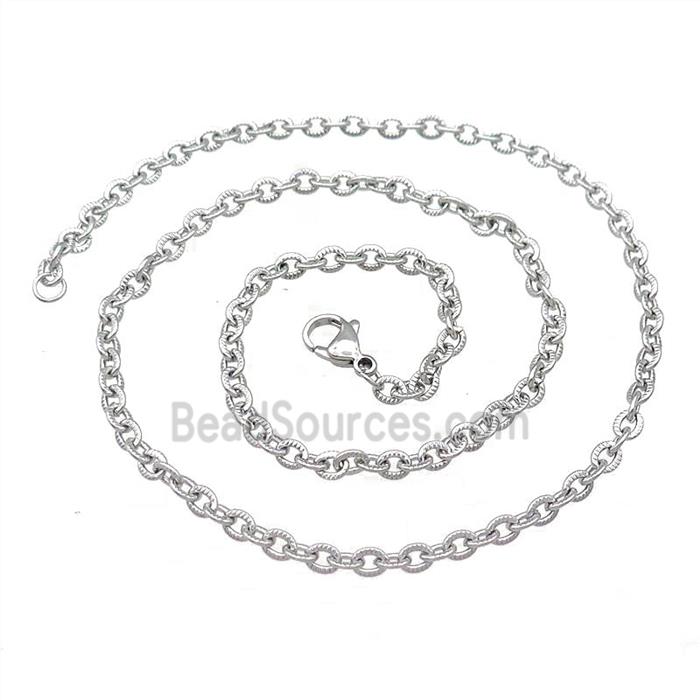 Raw Stainless Steel Necklace Chain