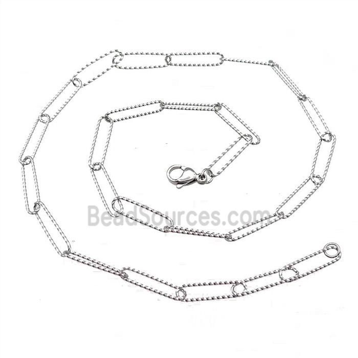 Raw Stainless Steel Necklace Chain