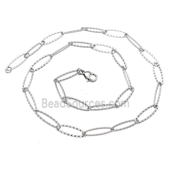 Raw Stainless Steel Necklace Chain