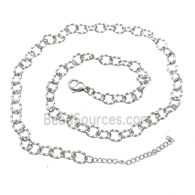 Raw Stainless Steel Necklace Chain