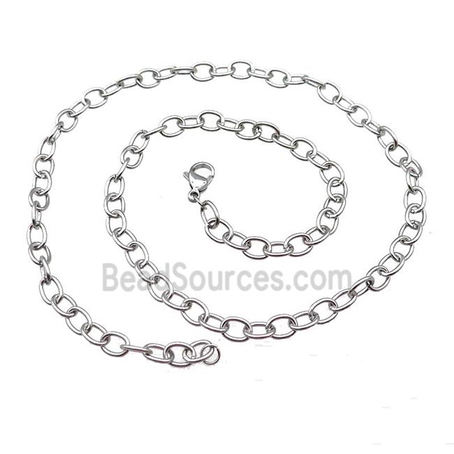 Raw Stainless Steel Necklace Chain