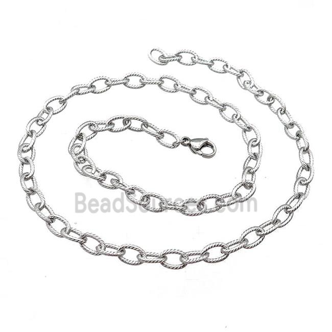 Raw Stainless Steel Necklace Chain