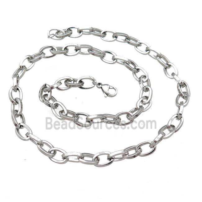 Raw Stainless Steel Necklace Chain