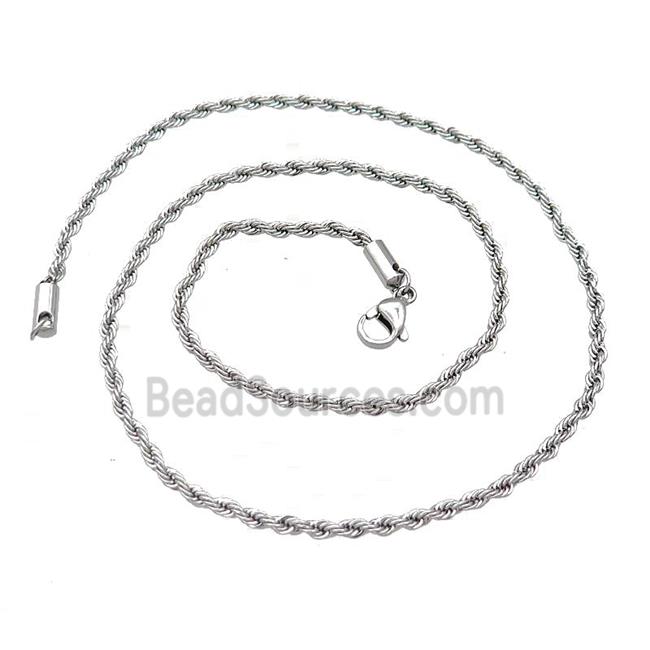 Raw Stainless Steel Necklace Chain