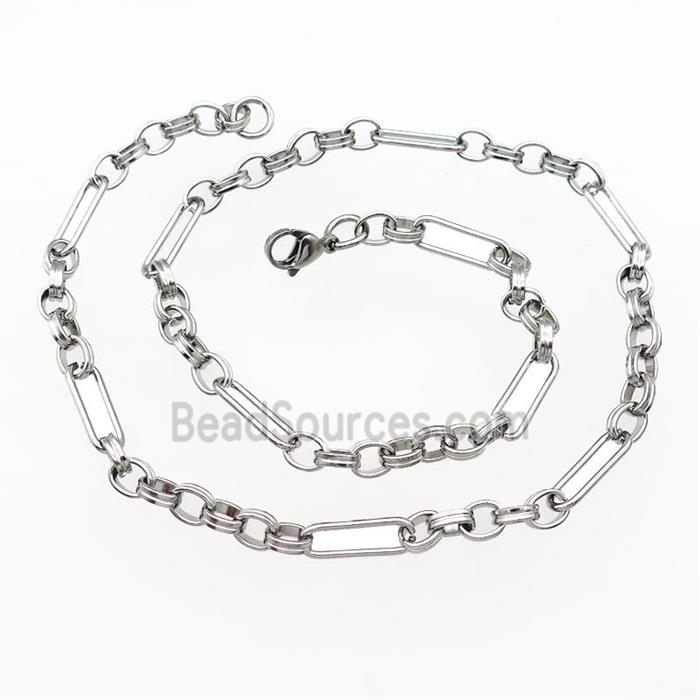 Raw Stainless Steel Necklace