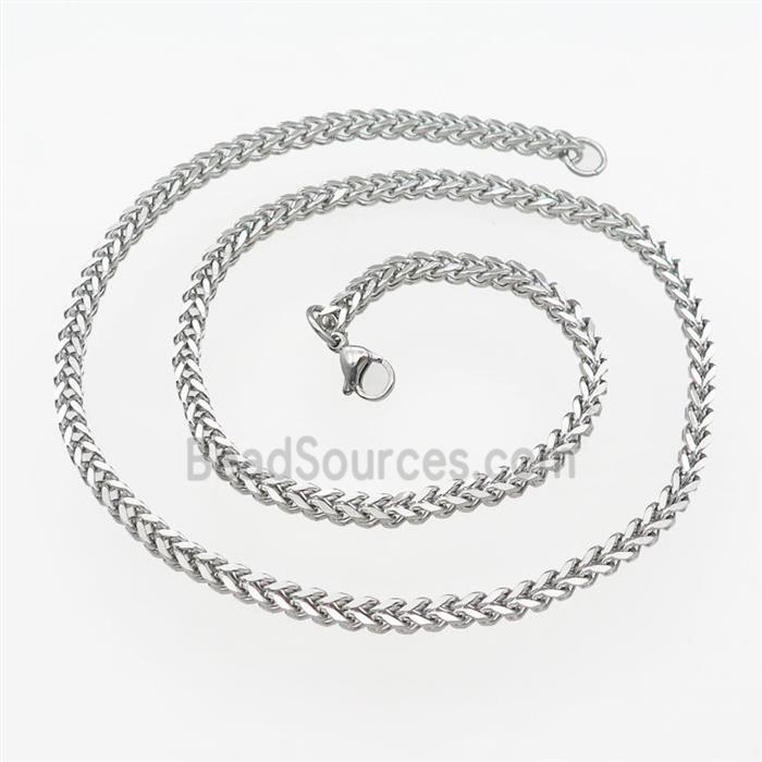 Raw Stainless Steel Necklace