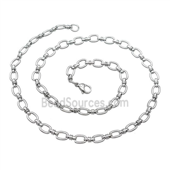 Raw Stainless Steel Necklace