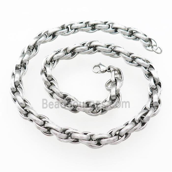 Raw Stainless Steel Necklace