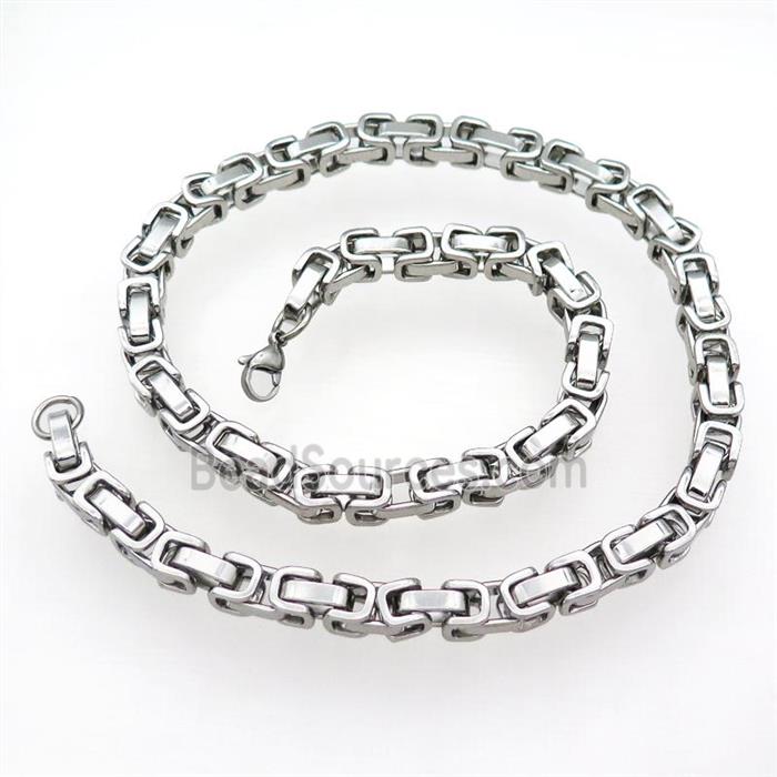 Raw Stainless Steel Necklace
