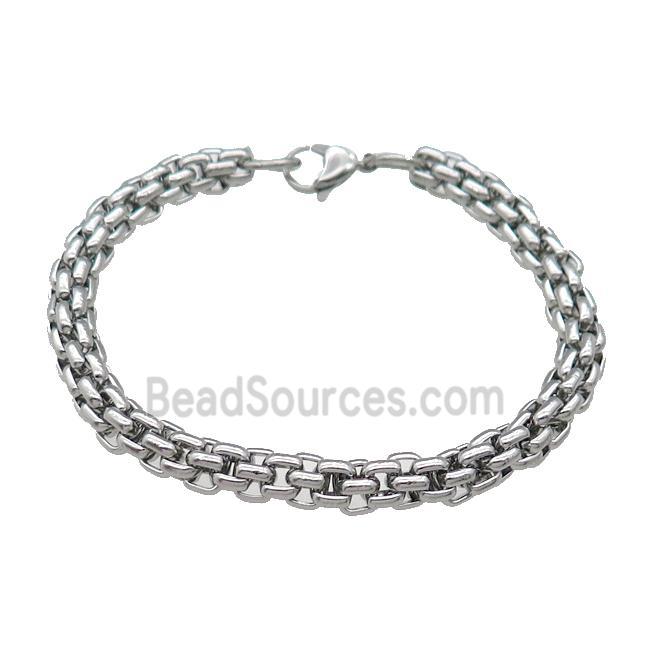 Raw Stainless Steel Bracelet