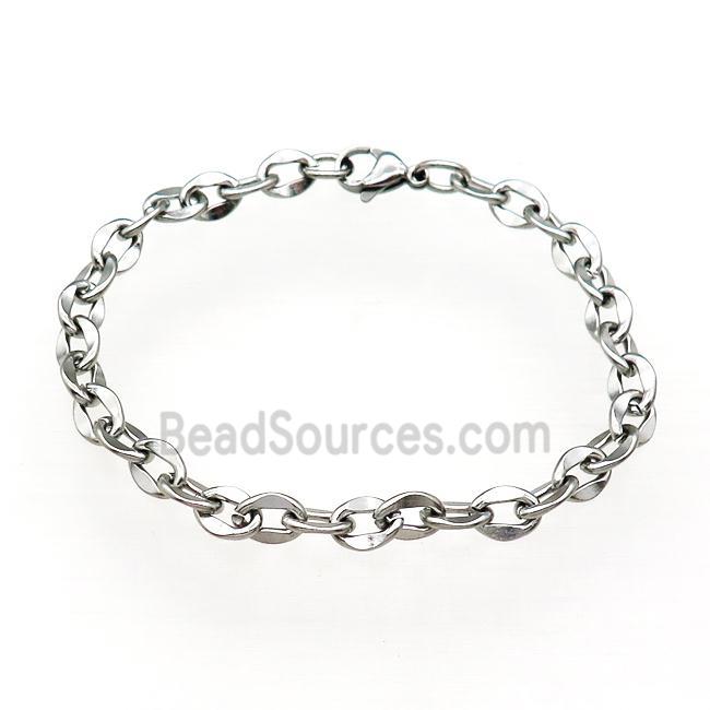 Raw Stainless Steel Bracelet