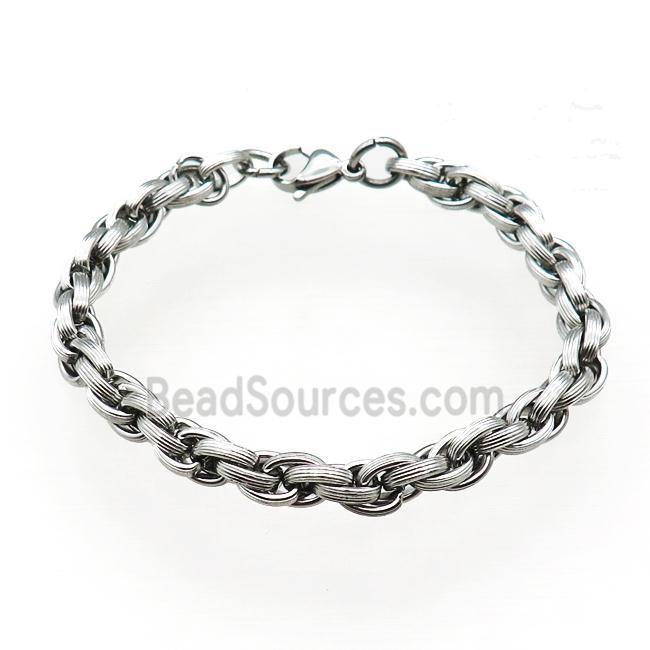 Raw Stainless Steel Bracelet