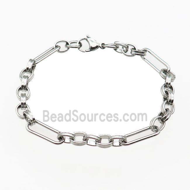 Raw Stainless Steel Bracelet