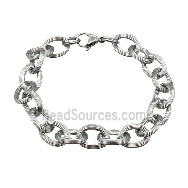 Raw Stainless Steel Bracelet