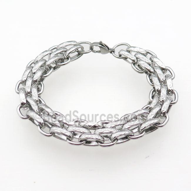 Raw Stainless Steel Bracelet