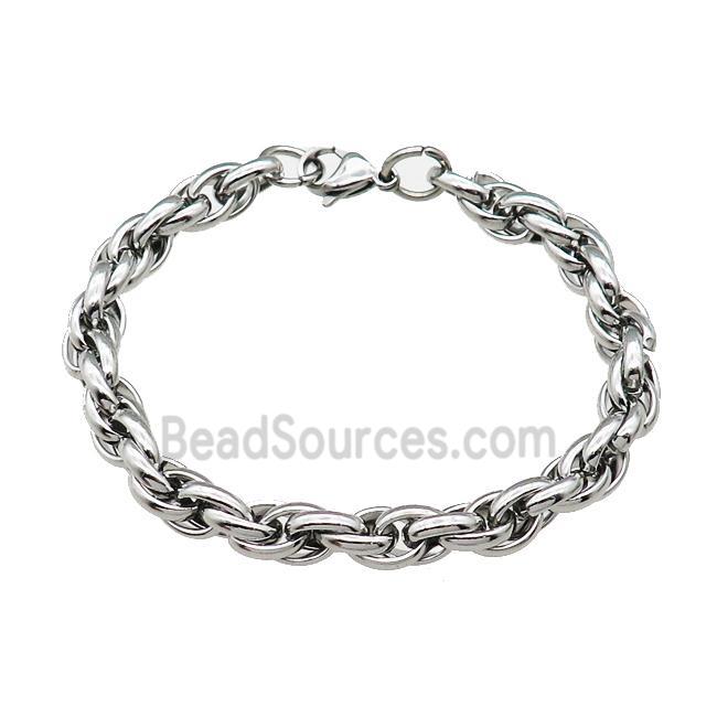 Raw Stainless Steel Bracelet