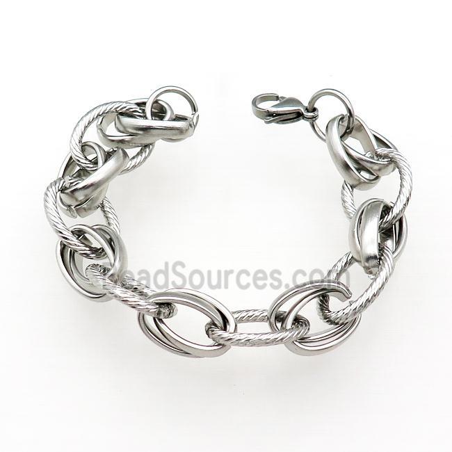 Raw Stainless Steel Bracelet