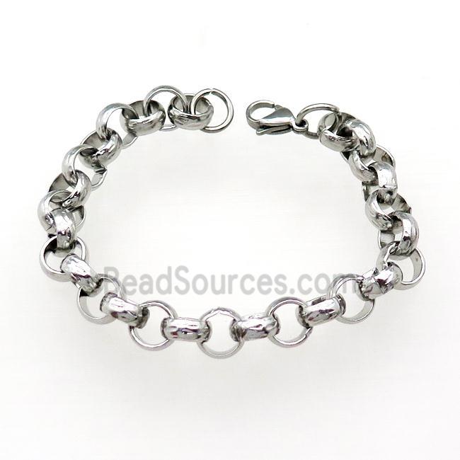 Raw Stainless Steel Bracelet