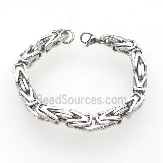 Raw Stainless Steel Bracelet