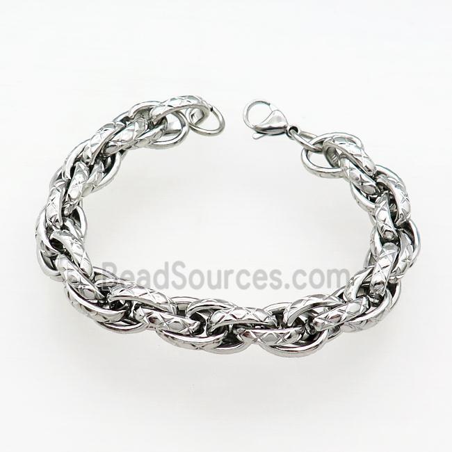 Raw Stainless Steel Bracelet