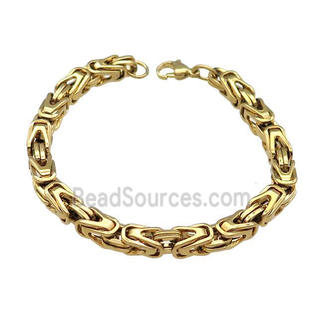 Stainless Steel Bracelet Gold Plated