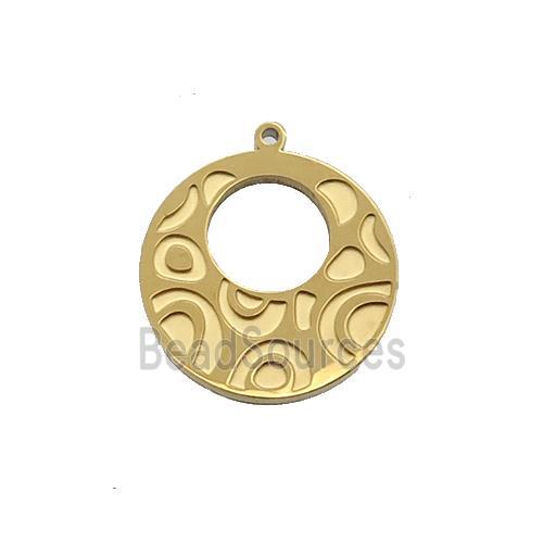 Stainless Steel GoGo Charm Pendant Gold Plated