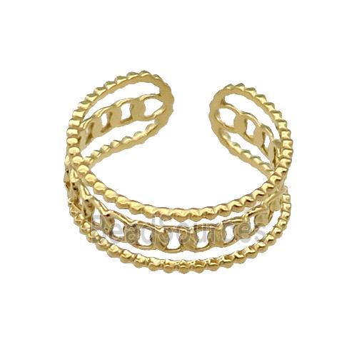 Stainless Steel Ring Gold Plated