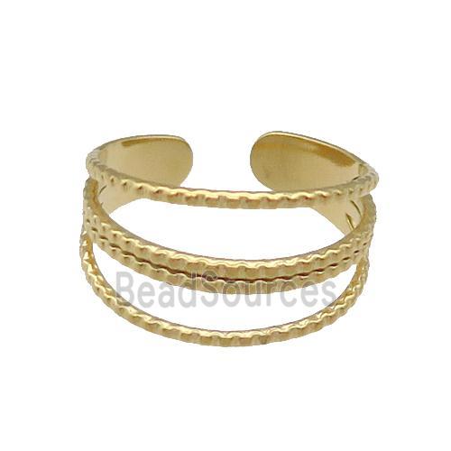 Stainless Steel Ring Gold Plated