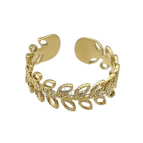 Stainless Steel Ring Gold Plated