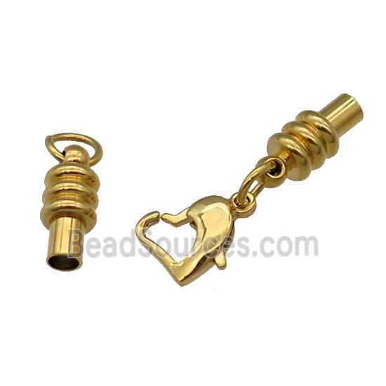 Stainless Steel Clasp End Gold Plated