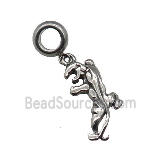 Stainless Steel Tiger Pendant Antique Silver