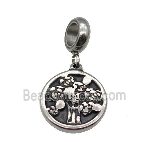Stainless Steel Pendant Antique Silver