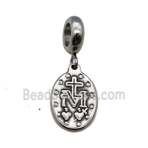 Stainless Steel Pendant Antique Silver