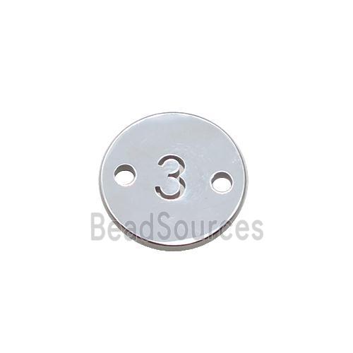 Raw Stainless Steel Circle Number3 Connector