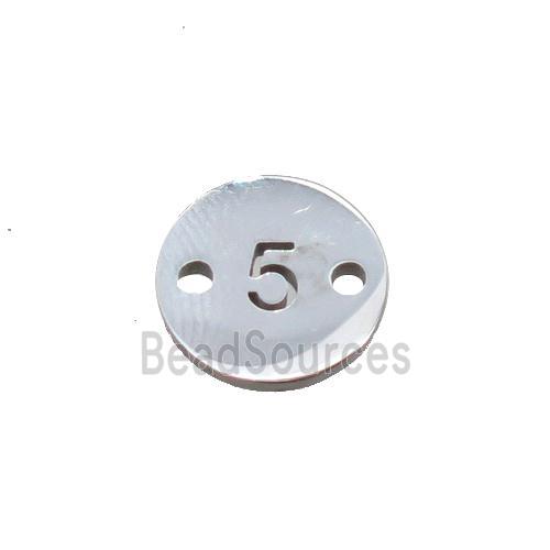 Raw Stainless Steel Circle Number5 Connector