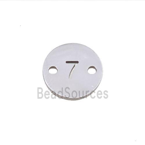 Raw Stainless Steel Circle Number7 Connector