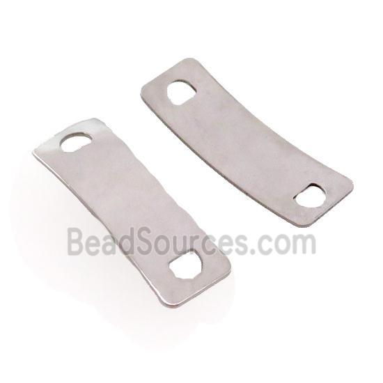 Raw Stainless Steel Connector Bend Rectangle