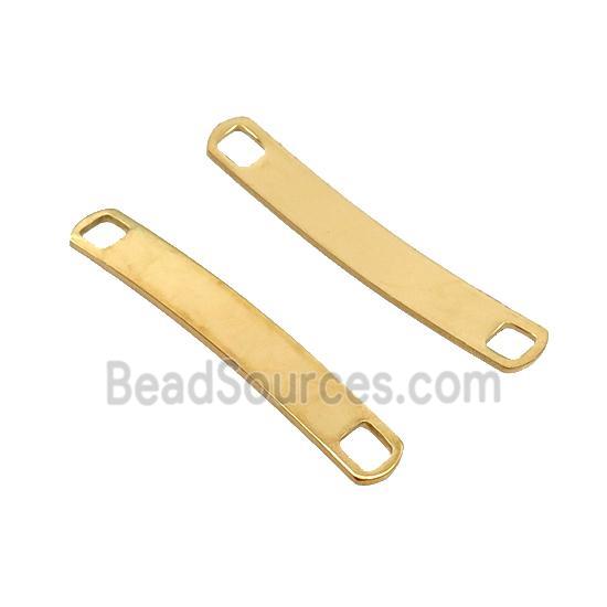 Stainless Steel Connector Bend Rectangle Gold Plated