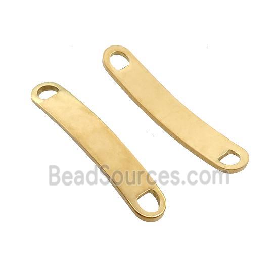 Stainless Steel Connector Bend Rectangle Gold Plated