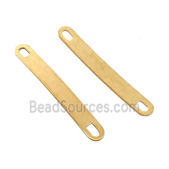 Stainless Steel Connector Bend Rectangle Gold Plated