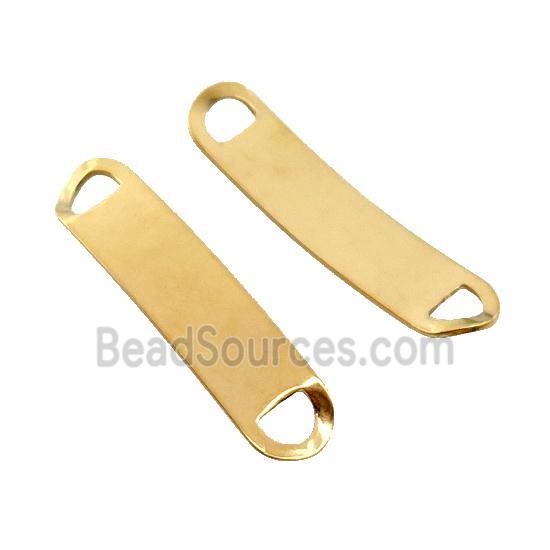 Stainless Steel Connector Bend Rectangle Gold Plated