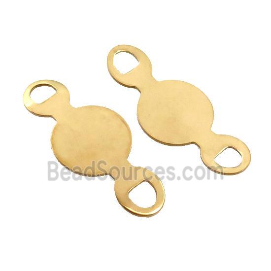 Stainless Steel Connector Circle Gold Plated