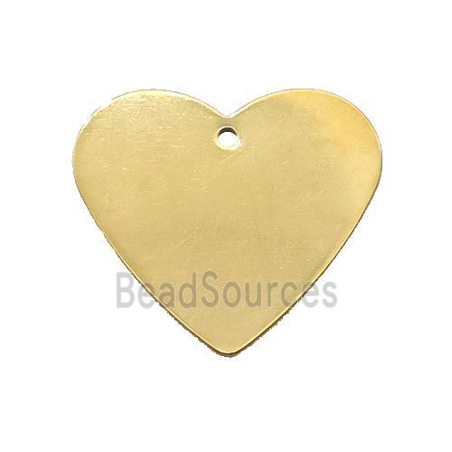 Stainless Steel Heart Pendant Gold Plated