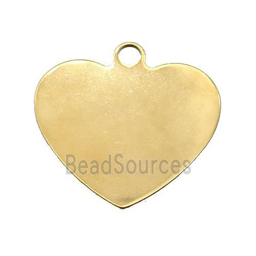 Stainless Steel Heart Pendant Gold Plated