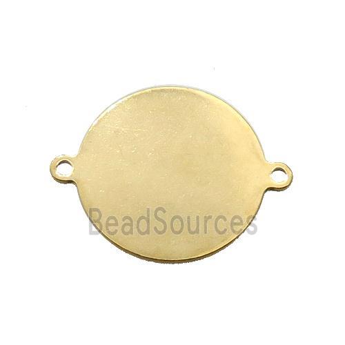 Stainless Steel Connector Circle Gold Plated