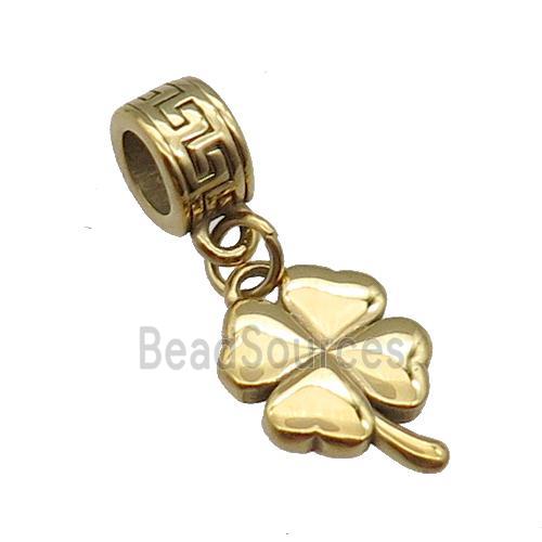 Stainless Steel Clover Pendant Gold Plated